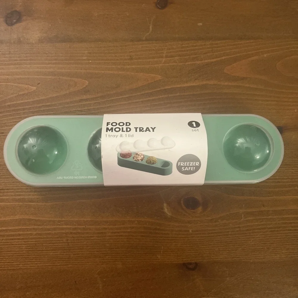 NWT Green Teal‎ Mint Color Food Mold Tray with Lid freezer safe